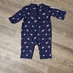 Janie and Jack Navy One Piece with Nautical Accents